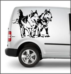 Husky Pull Van Decal